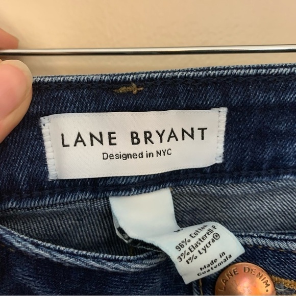 [Lane Bryant] Women's Distressed Taper Straight Leg Mom Jeans - Picture 3 of 7